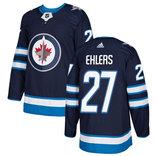 Adidas Men Winnipeg  Jets #27 Nikolaj Ehlers Navy Blue Home Authentic Stitched NHL Jersey->winnipeg jets->NHL Jersey